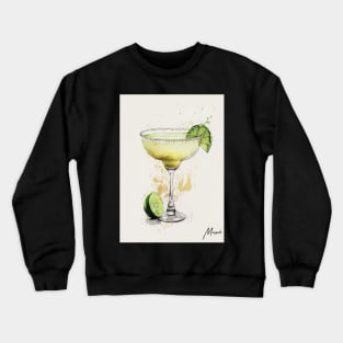 A Toast to Tradition: The Margarita Cocktail in Stylized Sketch Crewneck Sweatshirt